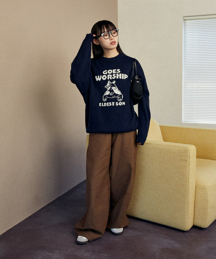 French Bulldog Dog Design Knit Limited Edition