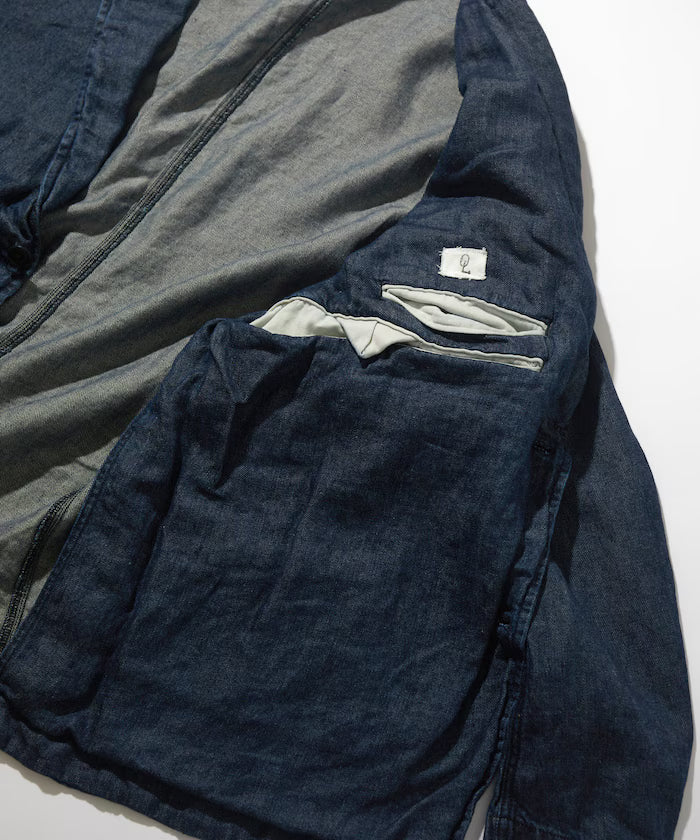 French Linen Denim Tailored Jacket