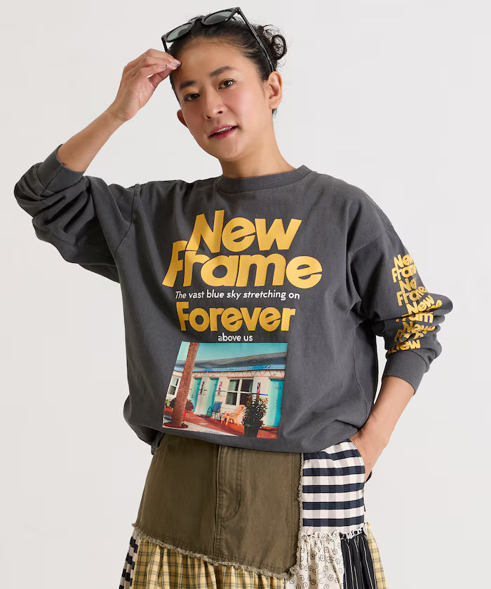 Original Photo Print Long Sleeve T-shirt - Black