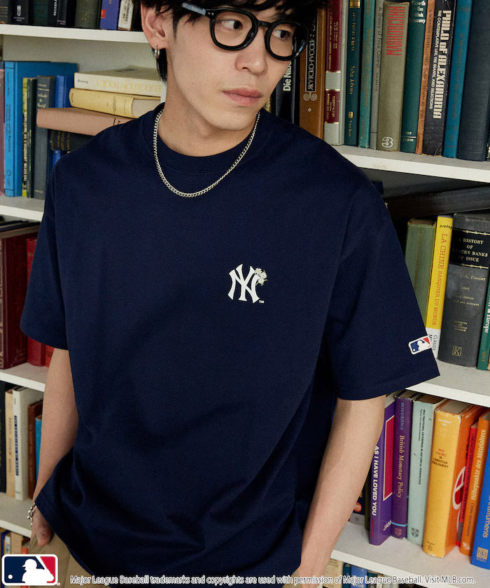 Limited Edition MLB One Point Flower Embroidery T-Shirt