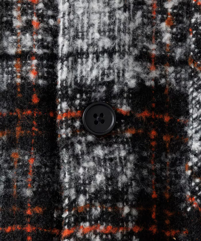 Poly Tweed CPO Check Shirt Jacket