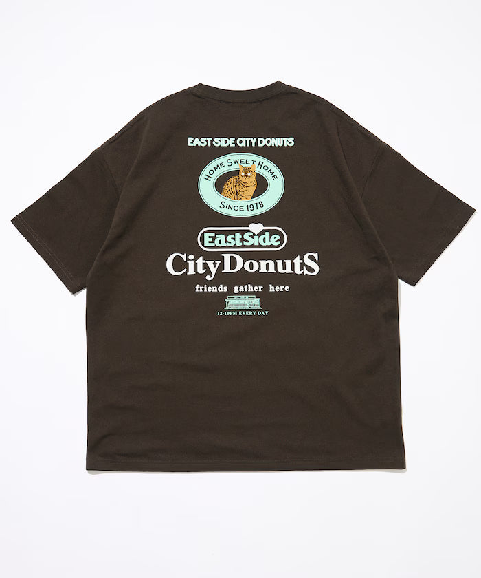 Big Silhouette Back Print Crew Neck T-Shirt / City Dounuts CAT [Limited Edition]