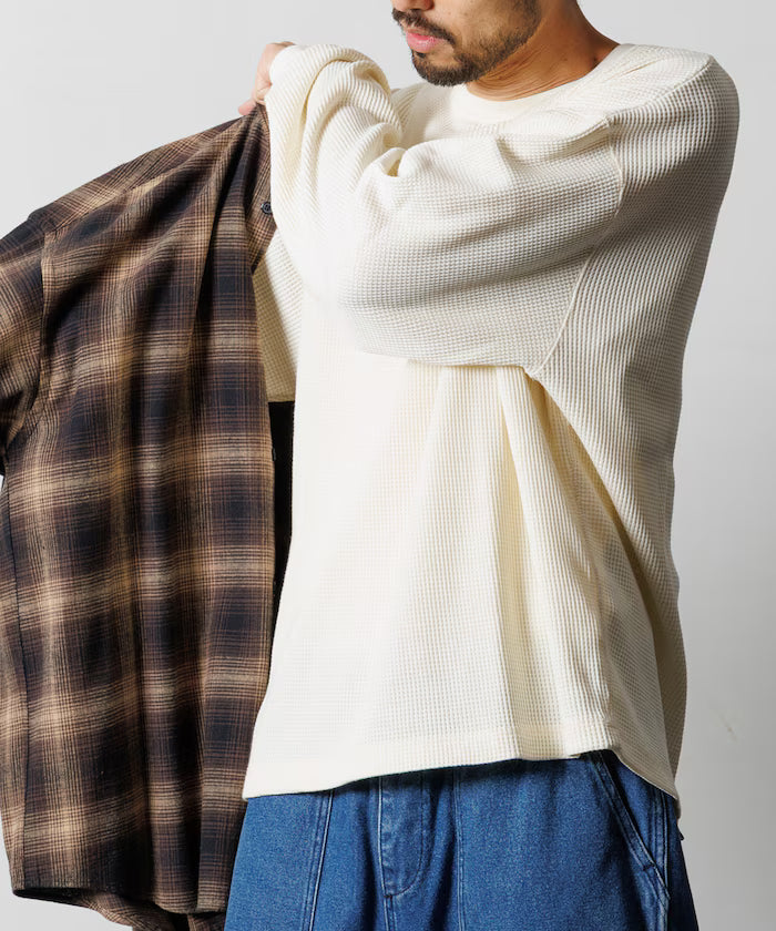 Big Silhouette Long Sleeve Waffle Thermal L/S T-shirt [Limited Edition]