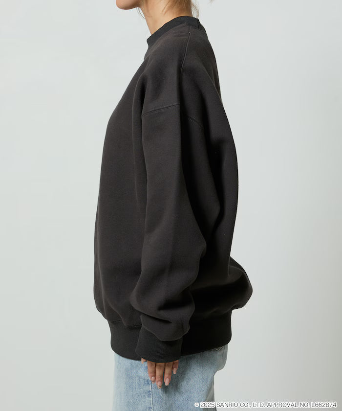 "HELLO KITTY/Hello Kitty" glasses college-style sweatshirt limited edition