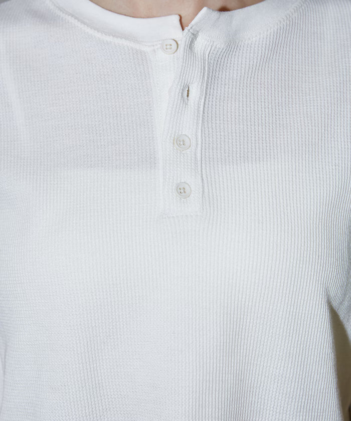 Light Waffle Henley Neck T-Shirt Limited Edition