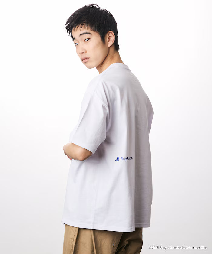 Big Silhouette Logo Back Print Crew Neck T-Shirt / PlayStation LOGO 【Limited Edition】