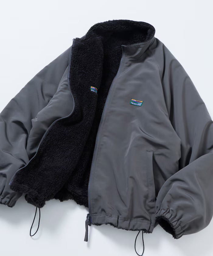 Relaxed Fit Nylon Fleece Reversible Stand Blouson [Limited Edition]