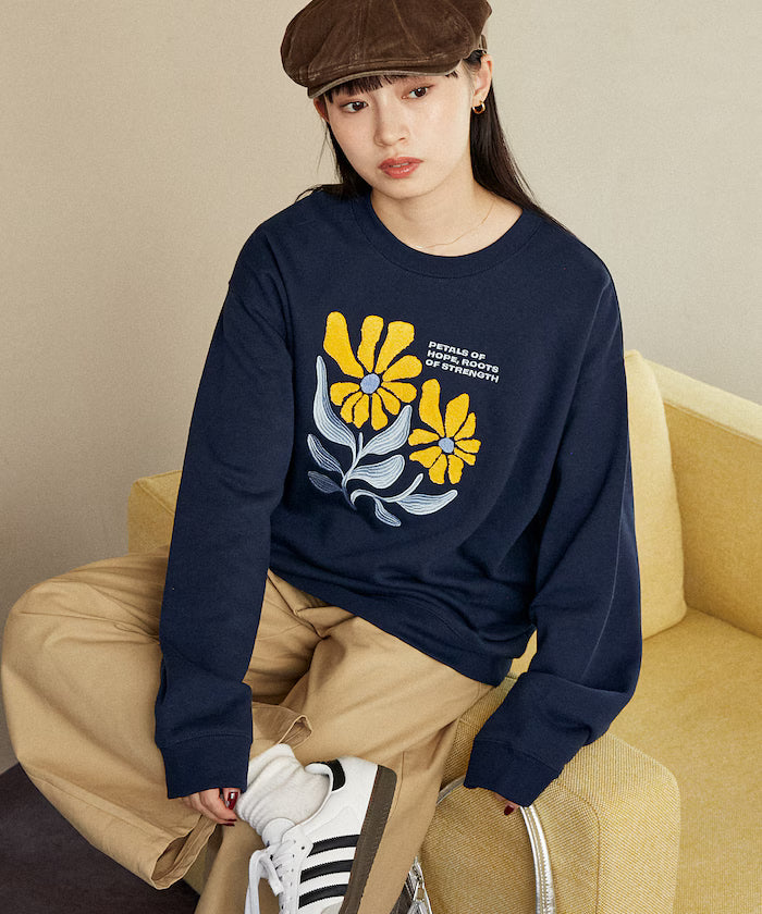 Daisy Embroidered Crew Sweat Limited Edition