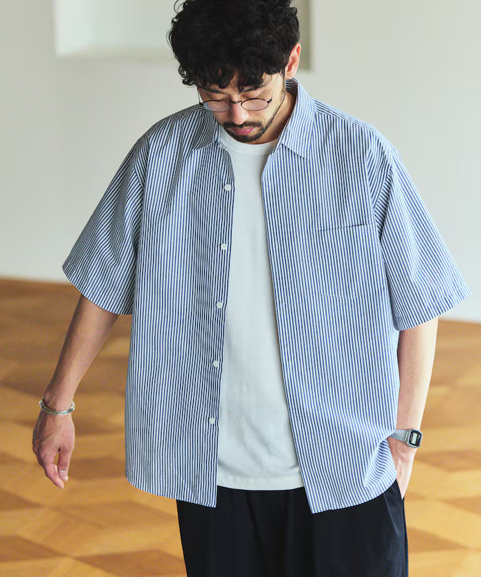 AIRDRY HIGH TECHYARN High-performance material broad regular collar shirt short sleeve quick-drying moisture absorption