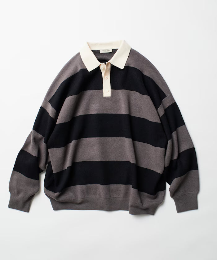 Big Silhouette Border Knit Rugby Shirt [Limited Edition]