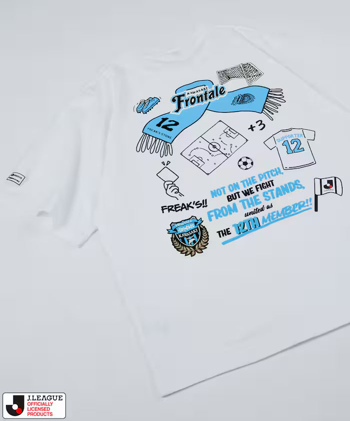 [May 15 12:00 Sale Start] J.LEAGUE × FREAK’S STORE Limited Edition SUPPORTERS SHORT SLEEVE TEE [Kawasaki Frontale] - White