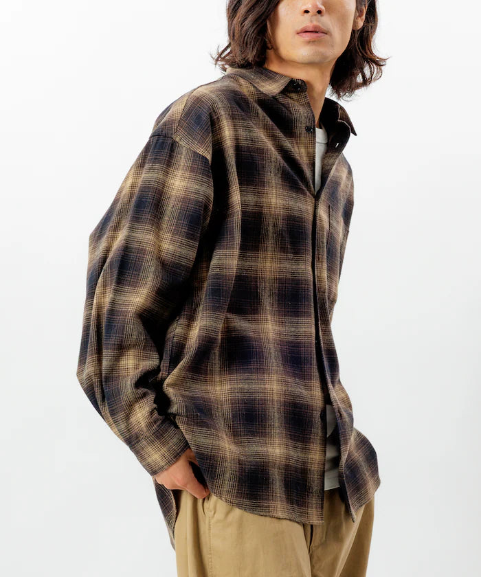 Relax Fit Relax Fit Ombre Check Flannel Shirt [Limited Edition]