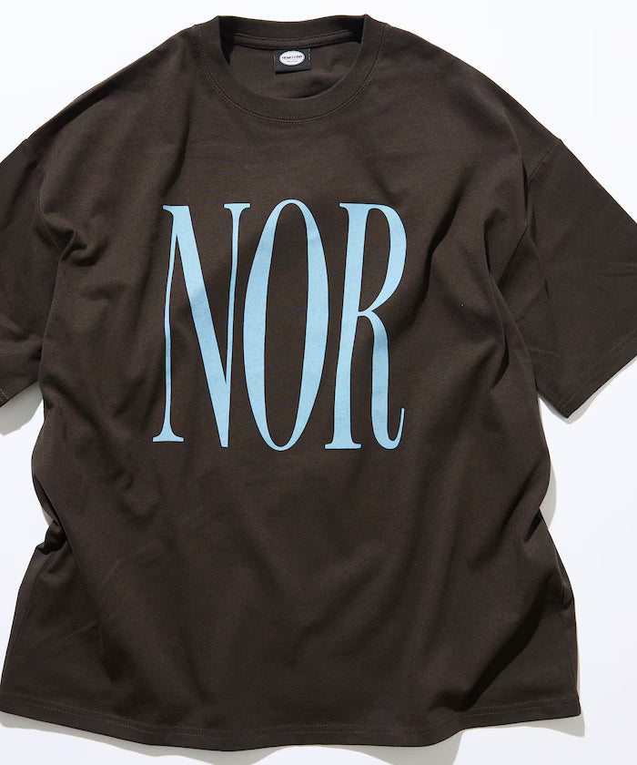 Big Silhouette Print Crew Neck T-Shirt / NOR 【Limited Release】 - Brown