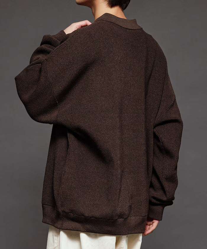 Relaxed Fit Cable Knit Polo Color Knit [Limited Release]
