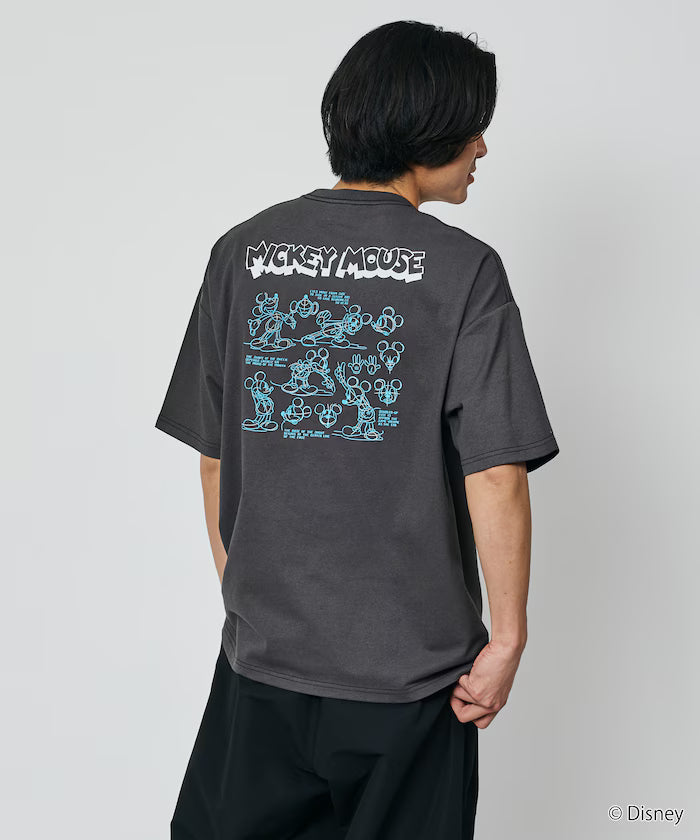 Limited Edition DISNEY Mickey Mouse Monochrome Back Print Crew Neck T-Shirt
