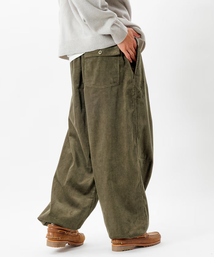 Wide Silhouette Corduroy Military Circus Pants / Snow Pants 【Limited Edition】