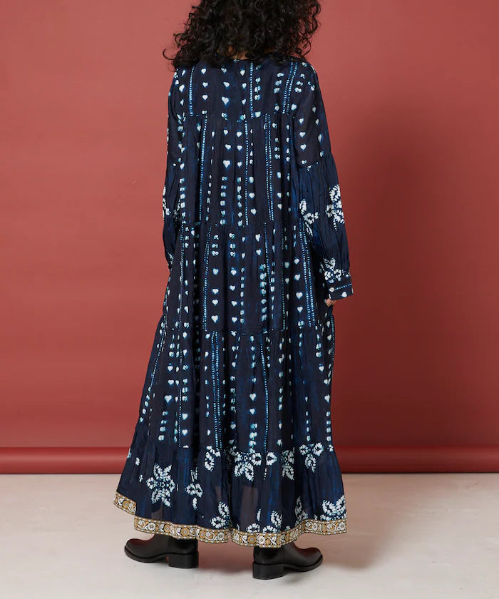 Shibori Print Tiered One Piece