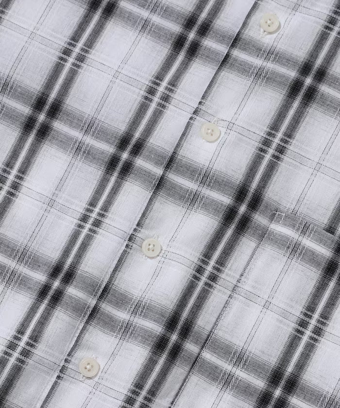 Big Silhouette Ombre Check Shirt / Long Sleeve