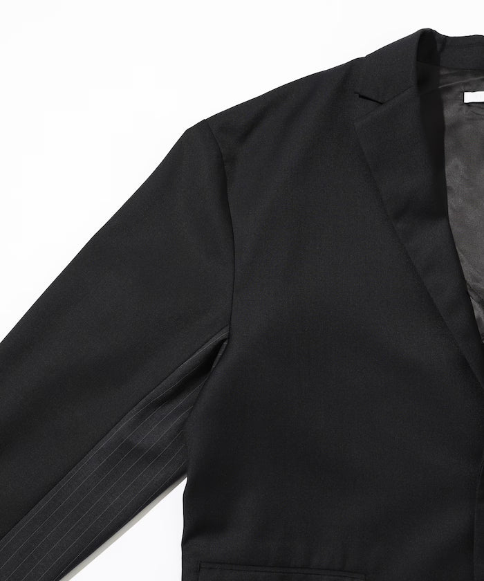 Sleeve-Contrast Tailored Jacket / Relaxed Fit