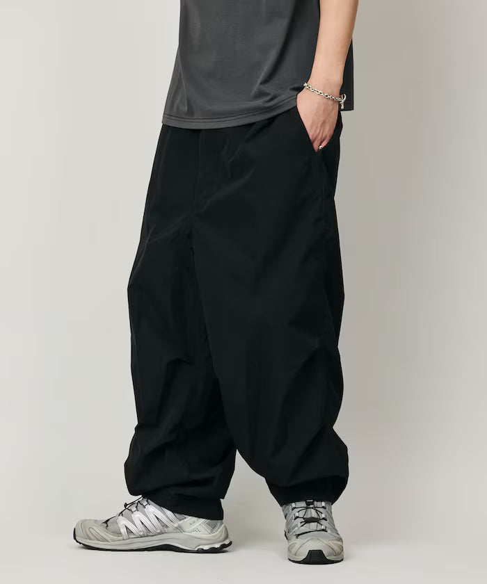 Quick Dry Fabric Wide Silhouette Poly Rip Cross Military Circus Pants/UV Cut/Quick Dry 【Limited Edition】