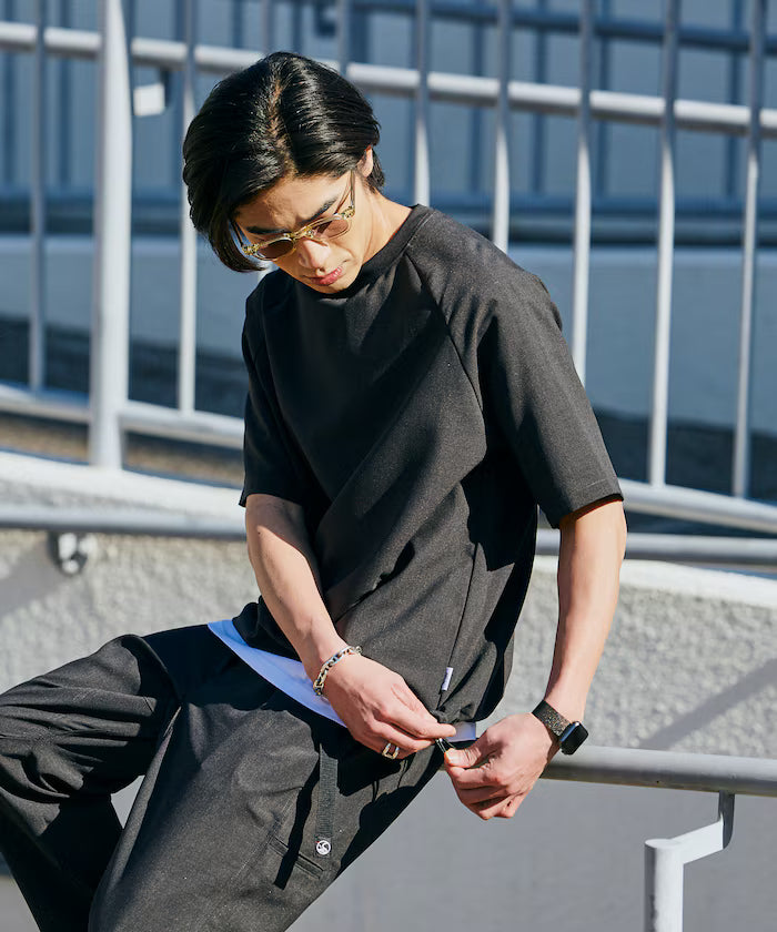 AiRide/Air Ride Relaxed Fit Raglan Short Sleeve Pullover/Moisture Wicking/UV Cut/Hem Code [Limited Edition]