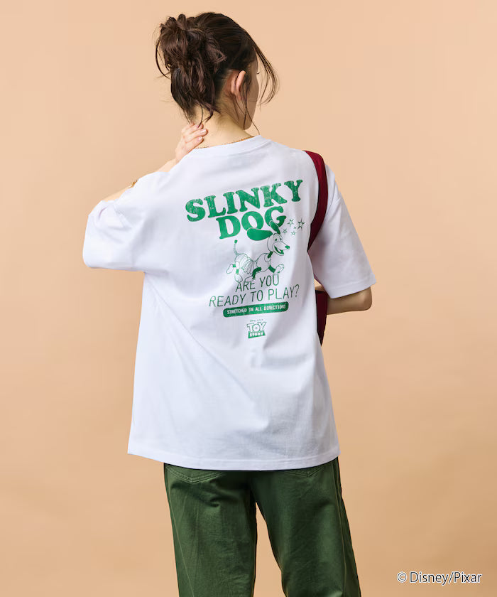 [TOY STORY] Exclusive Back Print Crew Neck T-Shirt / Slinky Dog [Limited Edition]