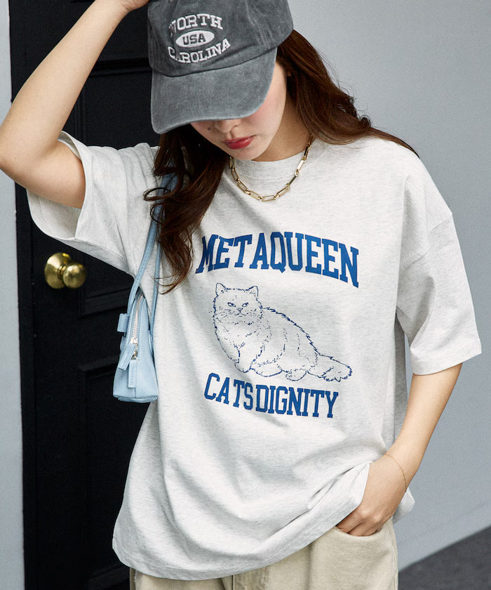<Functional Material> METAQUEEN Cat Print T-Shirt Limited Edition