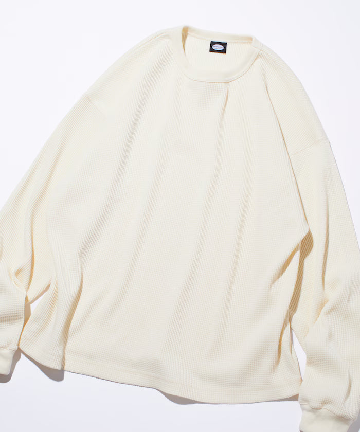 Big Silhouette Long Sleeve Waffle Thermal L/S T-shirt [Limited Edition] - Natural