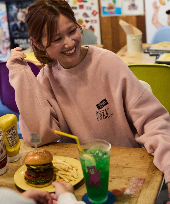 Burger Factory x FREAK'S STORE / Burger Factory Limited Edition Big Silhouette Back Print Crew Neck Sweatshirt [Limited Release]