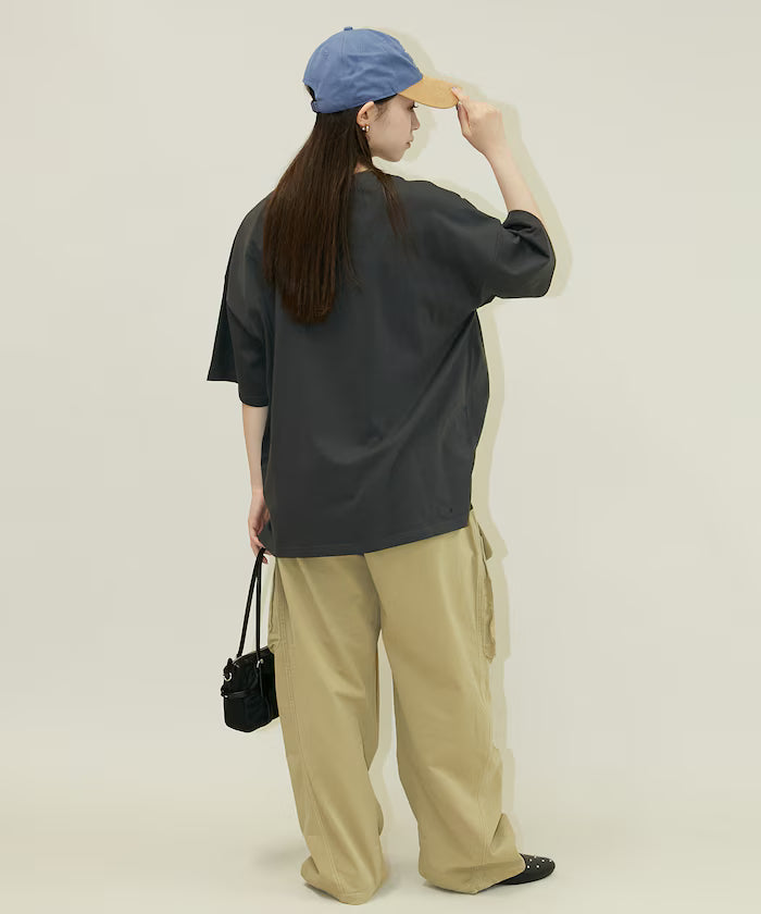 Big T-shirt with Pearl and Sagara Embroidery - Limited Edition