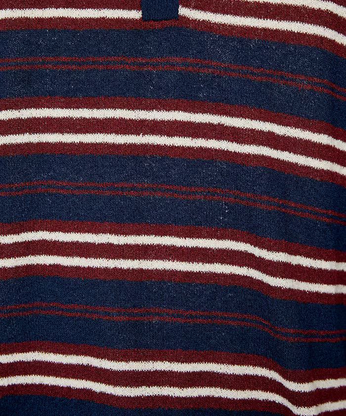 LOVE POP STUDIO Border Knit Polo Shirt Limited Edition