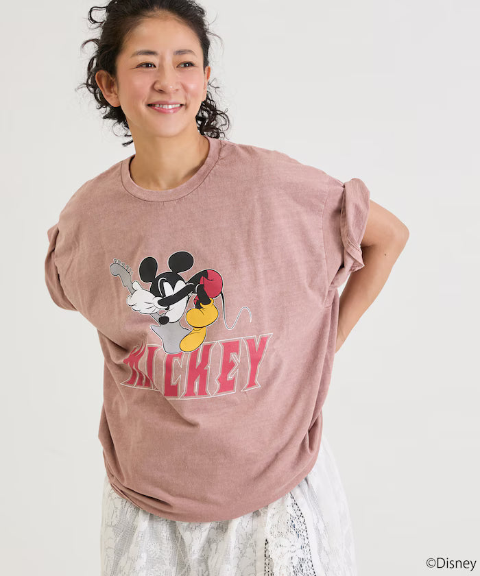 Mickey Rock Big T-Shirt - Pink