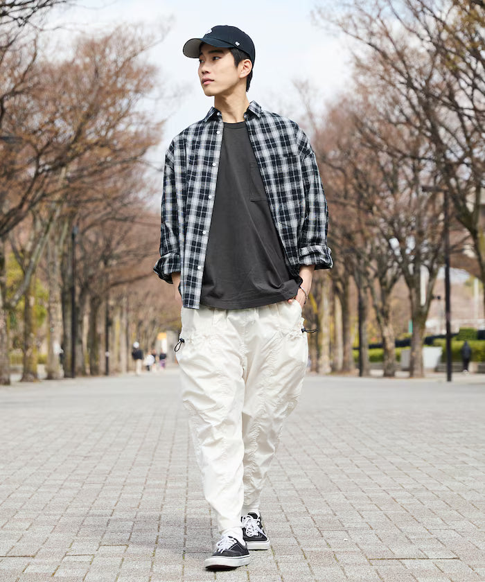 Wide Silhouette Barrel Leg Pocket Code Easy Cargo Pants [Limited Edition]