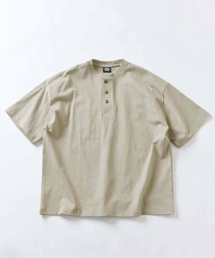 9 oz Heavyweight Big Silhouette Henley Neck T-Shirt/Heavyweight 【Limited Edition】