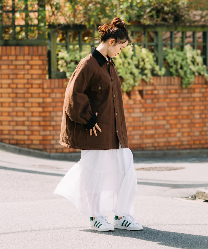 Big Silhouette Corduroy Switch Duck Coverall Jacket [Limited Edition]