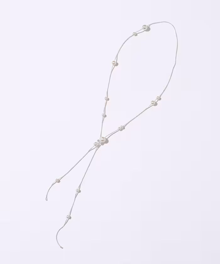 Random Pearl Long Necklace