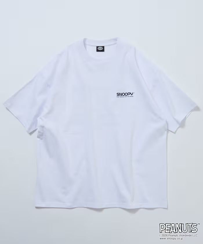 PEANUTS/Peanuts Exclusive Big Silhouette Back Print Crew Neck T-Shirt/ASTRONAUTS 【Limited Edition】
