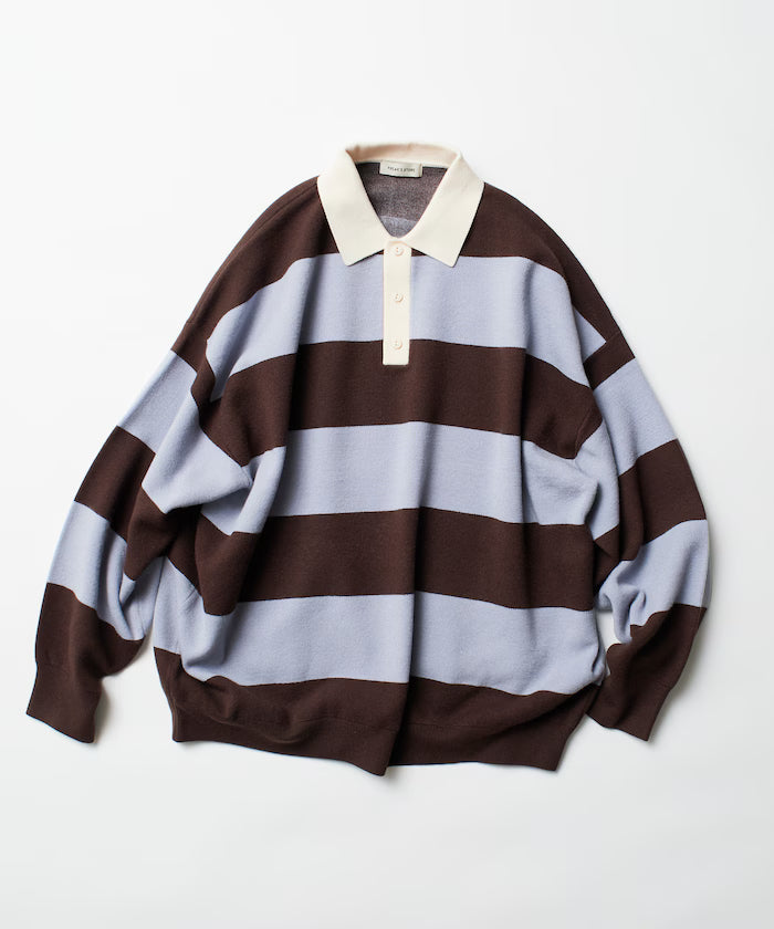 Big Silhouette Border Knit Rugby Shirt [Limited Edition]
