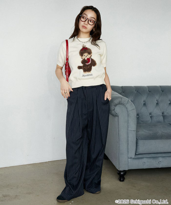 Monchhichi Feather Jacquard Summer Knit Limited Edition