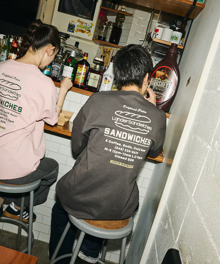 LANDER SANDWICHES×FREAK'S STORE/Lander Limited Edition Big Silhouette Back Print Crew Neck T-Shirt 【Limited Release】