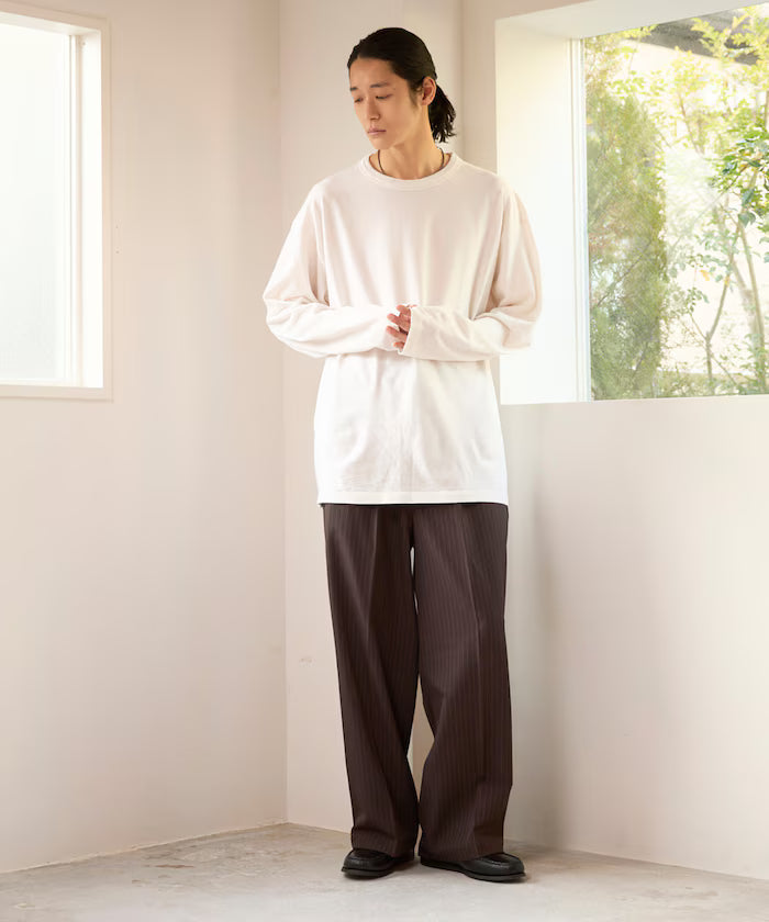 Wide Straight Silhouette One-Tuck Slack Pants