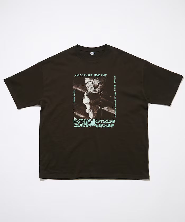 Big Silhouette Back Print Crew Neck T-Shirt / CAT Photo 【Limited Edition】