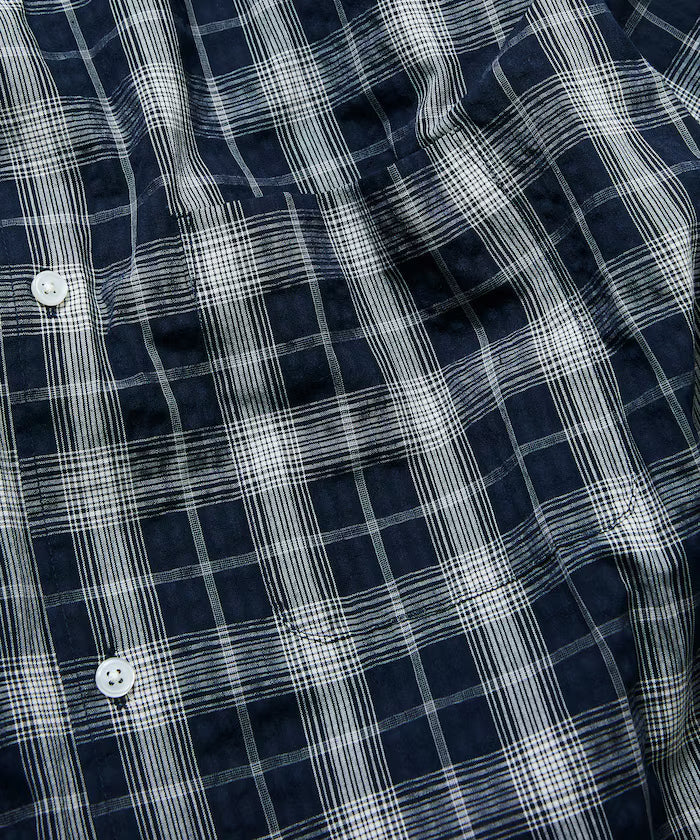 Relax Fit Regular Collar Sheer Seersucker Short Sleeve Shirt 【Limited Edition】