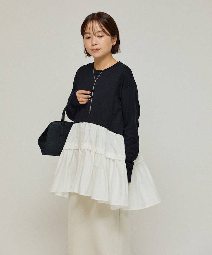 Organic Cotton Tiered Long Sleeve T-shirt