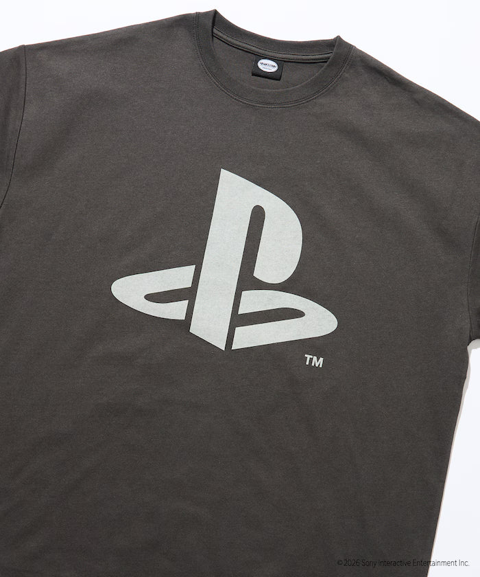 Big Silhouette Logo Back Print Crew Neck T-Shirt / PlayStation LOGO 【Limited Edition】