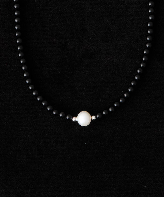 【April 1st, 12:00 release】SILVER925 onyx natural stone necklace