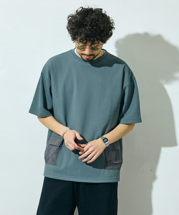 Side Pocket Spindle Tech Thermal Short Sleeve T-Shirt / Big Silhouette