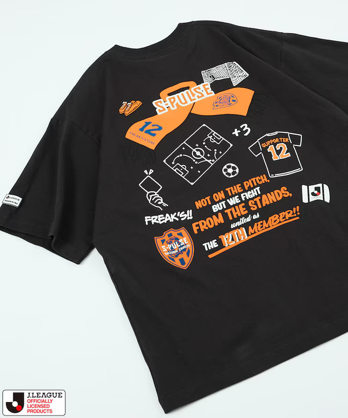 [Sales start on May 15 at 12:00] J.LEAGUE × FREAK'S STORE Special Order SUPPORTERS SHORT SLEEVE TEE [Shimizu S-Pulse] - Charcoal Gray
