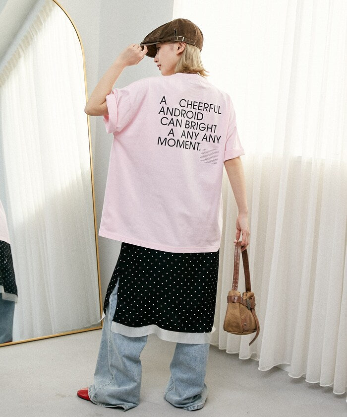 LOVE POP STUDIO CHEERFUL Typography T-Shirt Limited Edition