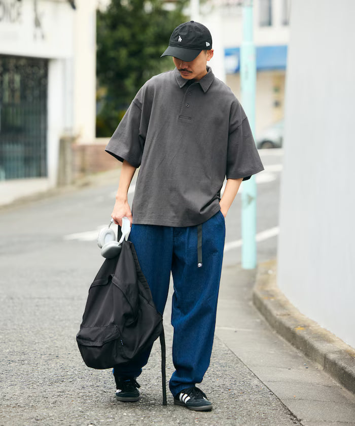 9 oz Heavyweight Big Silhouette heavyweight polo shirt/oversized polo 【limited edition】